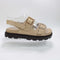 Womens EARTHADDICT Dandelion Slingback Footbed Sandal Beige Suede