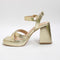 Womens Office Harper Cross Strap Platform Sandals Gold