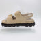 Womens EARTHADDICT Dandelion Slingback Footbed Sandal Beige Suede