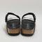 Womens Birkenstock Arizona Two Strap Black White Split