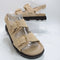 Womens EARTHADDICT Dandelion Slingback Footbed Sandal Beige Suede