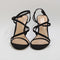 Womens Office Harlequin Strappy Block Heels Black