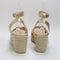 Womens Office Martina Multi Strap Mid Espadrille Wedges Gold