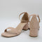 Womens Office Malaya 2 Part Block Heel Sandals Nude