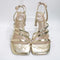 Womens OFFICE Macey Asymmetric Strappy Heeled Sandal Gold