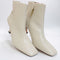 Womens OFFICE Aria Flared Heel Smart Boots Off White Pu