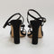 Womens Office Harlequin Strappy Block Heels Black