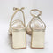 Womens OFFICE Macey Asymmetric Strappy Heeled Sandal Gold