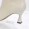 Womens OFFICE Aria Flared Heel Smart Boots Off White Pu