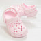 Kids Crocs Classic Floral Cut Out Toddler Clogs Pink Milk