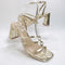 Womens OFFICE Macey Asymmetric Strappy Heeled Sandal Gold