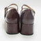 Womens OFFICE Mercy Double Strap Heeled Mary Janes Burgundy Patent