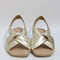 Womens Office Sasha Square Toe Cross Over Espadrille Sandals Gold