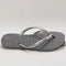 Womens Havaianas Slim Logo Metallic Flip Flop Grey Steel