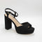 Womens Office Havoc Round Toe Platform Sandals Black