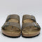 Mens Birkenstock Arizona Two Strap Thyme Suede Oiled Leather