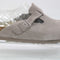 Womens BIRKENSTOCK Boston Clogs Gray Taupe Suede