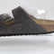 Mens BIRKENSTOCK Arizona Two Strap Sandals Suede Velvet Grey