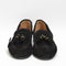 Womens Office Finity  Tassel Loafers Black Suede