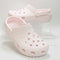 Womens Crocs Classic Hearts Cut Out Clogs Bubble Ice