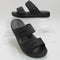Womens Crocs Brooklyn Buckle Low Sandals Black