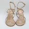 Womens Office Harlequin Strappy Block Heels Beige