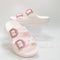 Womens Crocs Saturday Two Strap Sandals Bubble Ice Enamel Buckle