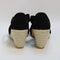 Womens Office Maiden Cross Strap Espadrille Wedge Black Suede