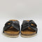 Womens Office Sustain Twist Knot Footbed Sandals Black