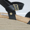 Womens EARTHADDICT Mallow Espadrille Wedge Sandal Black