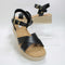 Womens EARTHADDICT Mallow Espadrille Wedge Sandal Black