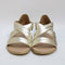 Womens Office Hallie Cross Strap Espadrilles Gold Leather