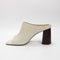 Womens Office Marlowe High Cut Mules Off White Leather