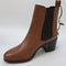 Womens Office Apsect Block Heel Chelsea Boots Tan Leather Uk Size 5