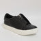 Office Franchise Zip Front Trainers Black Silver Mix