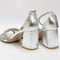 Womens Office Mila Embellished Block Heel Silver Embellished