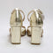 Womens Office Hearts 2 Part Block Heeled Sandals Gold