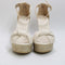 Womens Gaimo For Office Platform Twist Espadrille Cream Canvas