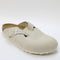 Womens Birkenstock Boston Clogs Antique White Suede Uk Size 6