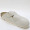 Womens Birkenstock Boston Clogs Antique White Suede Uk Size 6