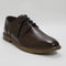 Mens Office Curton Leather Derby Brown Leather