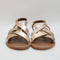 Womens Office Sylvie Crossover Strappy Sandals Gold Leather