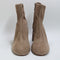 Womens Office Ash Cylinder Stacked Heel Boots Mink Suede