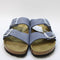 Womens BIRKENSTOCK Arizona Two Strap Sandals Stone Blue Nubuck