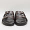 Mens Office Saunders Double Buckle Sandals Brown Leather