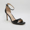 Womens Office Hustle Barely There Stiletto Sandals Black