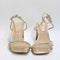 Womens Office Matchmaker Embellished Strappy Sandals Gold Embellished