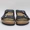 Mens Birkenstock Arizona Two Strap Black Oiled Leather SFB