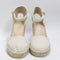 Womens Office Alex Closed Toe Espadrille Wedges Natural Canvas