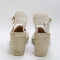 Womens Office Alex Closed Toe Espadrille Wedges Natural Canvas